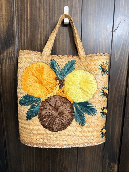 Handbags - Vintage Raffia/Straw Tote Bag